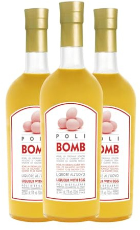 Liköre Jacopo Poli Bomb Eierlikör Venezia 70 cl (Karton mit 3 Flaschen von 70 cl)