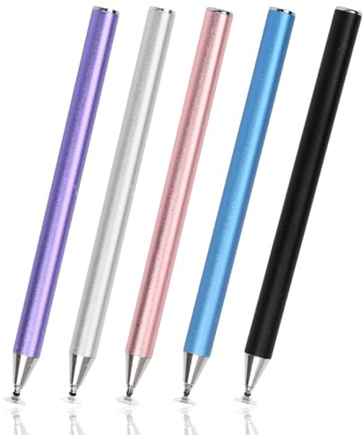 OWLMATE Stylet Tactile Universel Capacitif - Lot de 5 - Compatible avec Smartphones, Tablettes et Ordinateurs Portables à Écran Tactile