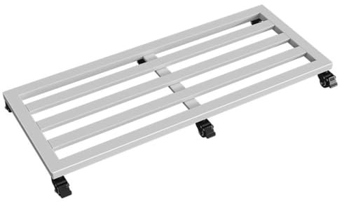 Grand chariot à plantes avec roulettes et base amovible en métal pour pots de fleurs et aquariums 40 x 100 cm Blanc Idéal pour l'intérieur et l'extérieur