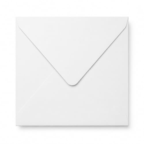 DJP 8 x 8 fyrkantiga enkla vita 100 gsm kuvert - 210 x 210 mm - 25-pack
