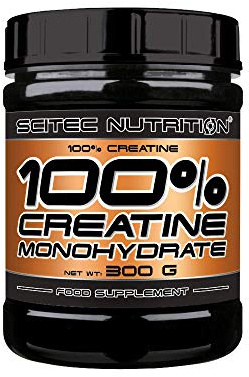 Scitec Nutrition 100% Creatine Monohydrate - Vegan - 3 g per porzione - Incremento delle prestazioni per allenamenti ad alta intensità - 300 g, non aromatizzato