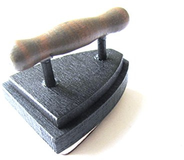 Stempel MERCI Bügeleisenform Miniblings Stamp Scrapbook Stempeln 4x3cm Holz | Aus eigener Fertigung in Berlin, von Hand gearbeitet, ein kleines Detail mit Wirkung