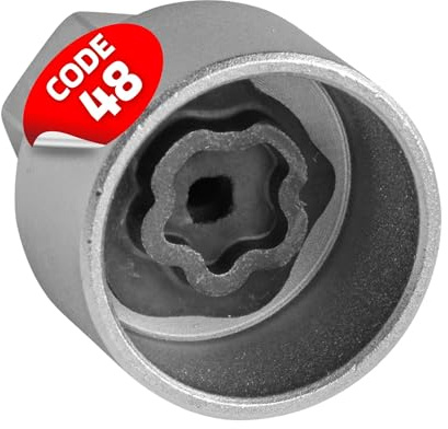 SW-stål 02384L-8, fälglås, adapter 48 I lämplig för BMW I fälglås lossning I hjulsäkring, fälglås, demontering verktyg I fälglås utdragare I fälgsäkringsnyckel