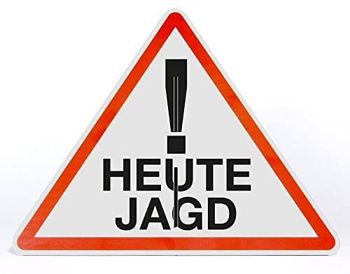 AllesKlaro® - Warnschild Aufsteller - Heute Jagd - Dreieck - freistehend aufstellbar - 4mm Alu Verbundplatte (50x40cm)