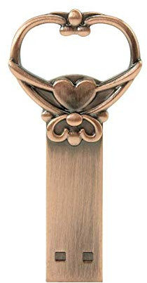 Novelty Cool Metal Love Knot Key Shape 32GB USB 2.0 Flash Drive Cute Pen Drive Memory Stick Thumb Drive