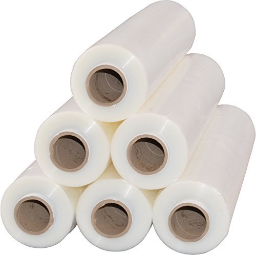 Beste-Folie | 6 Rouleaux Meilleure Protection D'Écran Film Étirable 23 My 500 Mmx200 M – 2,5 Kg Palette Film À Papillotes Motif Transparent