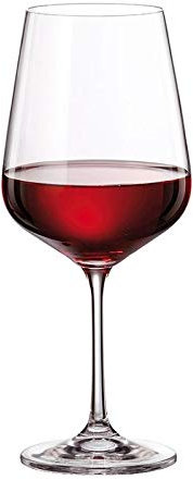 BOHEMIA ROYAL CRYSTAL - Copas de cristal para Vino Tinto de 850 ml. Línea Tori (Set de 6 piezas) (850 ml) (600ml)