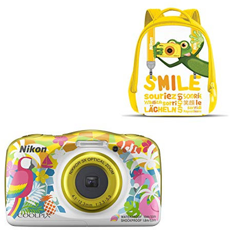 Nikon Coolpix W150 Sac à Dos Jaune Appareil Photo Compact Caméra Résistant à l'eau, aux chocs, au gel et à la poussière