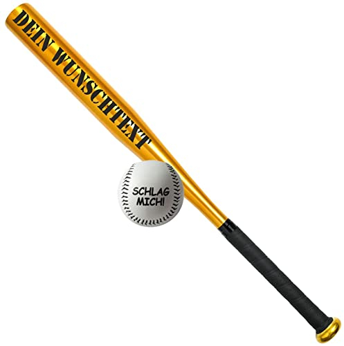 Spaß Kostet Sportset Baseballschläger mit WUNSCHTEXT deiner Wahl mit Tasche für Baseball in 5 Farben