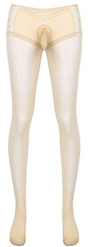 Agoky Herrenstrumpfhose Männer lang Unterhose Unterwäsche Strumpfhose Herren Leggings Pants Hosen Transparent Nylon Strumpfhose Durchgehendem Body Nackt A XXL