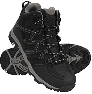 Mountain Warehouse Oscar II Kids Walking Boots - Footwear, Girls & Boys Shoes - Hiking, Outdoors Jet Black Kids Shoe Size 10