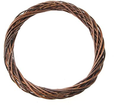 FloristryWarehouse Round Wreath Base Woven Natural Willow 40cm/16 Inch Diameter Dark Brown