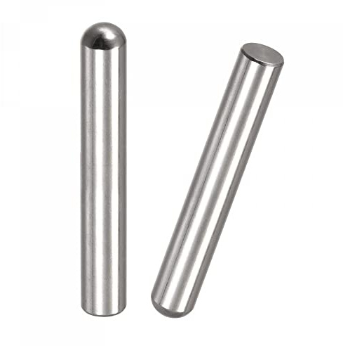 sourcing map 10 x 70 mm Dübelstifte, 2 Stück 304 Edelstahl, runder Kopf, flaches abgeschrägtes Ende, Dübelstift, Etagenbettstifte, Regalheringe, Stützregale, Befestigungselemente