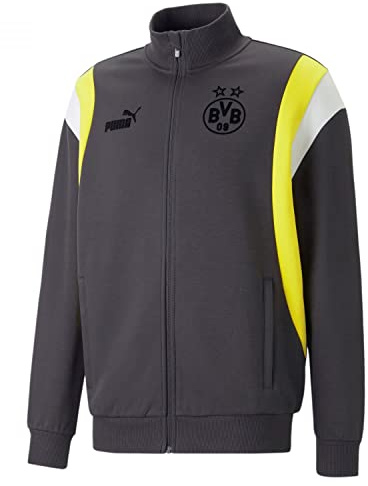 Borussia Dortmund 769564 FtblArchive Track Jacket Giacca Uomo Flat dark grey/amber yellow L