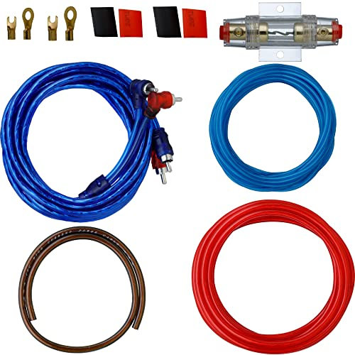 YoiYee 1500W Car Amplifier Wiring Complete Installation Kit, Subwoofer Wiring Kit, Car Audio Modification Wiring Harness with Fuse Holder