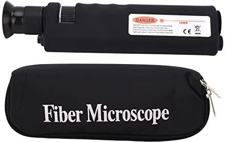 SEAFRONT 400-fache Vergrößerung 1, 25 2, 5 Mm Adapter-Schnittstelle Handheld-Glasfasermikroskop Inspektionswerkzeug für Glasfasermikroskope für Bediener Ingenieure