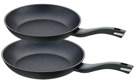 Berndes Pfannen Set Induction Enduro 2tlg. - frypan 24 cm & 28 cm – aus recyceltem Aluminium - allherdtauglich - Bratpfanne mit extrem robuster 3-Schicht- Antihaftversiegelung – kratzfest - ohne PFAS