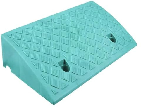 Gummischwelle for Auffahren, bewegliche Rampe, Schwellenrampe, Rollstuhlrampe, rutschfeste Schwellenrampe, spleißbare Kunststoff-Rollerrampe, Rampe for Schwerlastfahrzeuge, Behindertenrampen (grün, 48