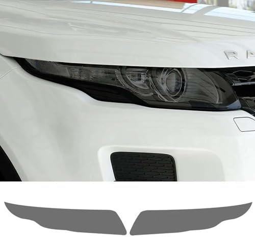 DONGYg 2 Pezzi Pellicola Protettiva per fari Auto Adesivo in TPU Trasparente Nero per fari Auto, Adatto per Ranger Rover Evoque L538 2012-2018