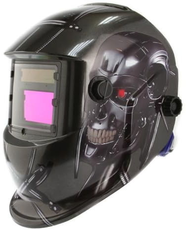 Maschera Casco Autoscurante da Saldatura | per MIG TIG MAG MMA | Campo Visivo 93x43 mm | Tempo di reazione 5/30.000s | Regolabile