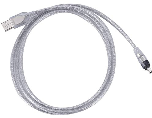 Cpolebev 1.5M Convertisseur De Câble Adaptateur USB vers Ieee 1394 Firewire Dv À 4 Broches pour Caméra Pc