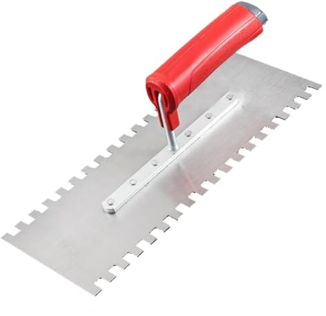 Cazzuola per cemento, Manico ergonomico in acciaio inossidabile di qualità professionale for il riempimento fessure edili con cemento o stucco(J)