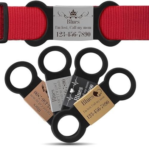 Personalisierte Hundemarke für Haustiere, Silikon-Haustiermarke, S/M/L/XL für kleine, mittelgroße und große Hunde und Katzen, individuelle Lasergravur, leise, kaufest, einzigartiges Geschenk für Hunde