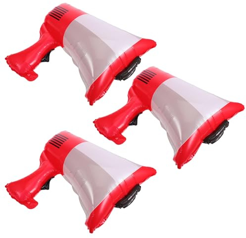 Gogogmee 3 Stück Teiliges Bullhorn Luftballon Feuerwehr themen Partydeko Kindergeburtstag Langlebige Megaphon Ballons für Feuerwehr feier und Party Dekoration