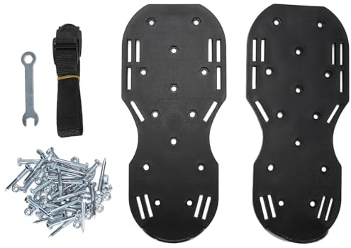 GYZOUKA Zapatos Aireadores de Césped, Zapatos con Puntas para Césped, Material de Hierro PP Resistente con Clavos de Tierra Epoxi Autonivelantes para Jardín