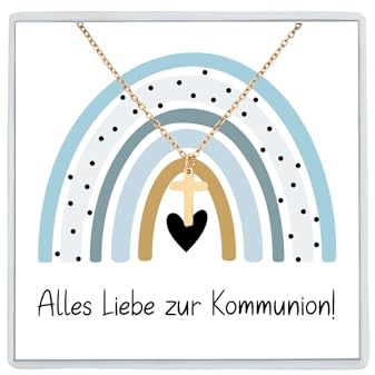 Wunderlinchen Halskette mit Kreuz Anhänger Geschenke zur Kommunion für Junge Mädchen