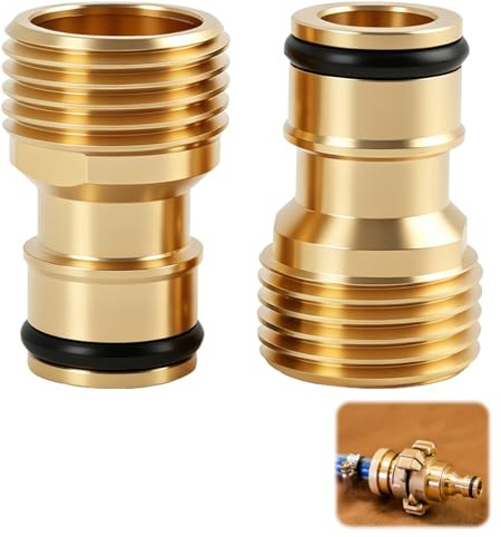 2pcs Conectores De Manguera De Jardín Adaptador Grifo Manguera Con Rosca Exterior De 1/2 Adaptador De Boquilla Para Grifo Con Rosca Exterior G1/2, Alta Durabilidad Y Fácil Instalación Para Riego Y Us