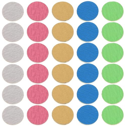 ELAYARD Fußfeile Schleifpapier 200 Stück 25mm Körnung 80/120/180 Schleifscheiben für Nagelpflege und Fußpflege Ersatzpads für Elektrische Geräte zu Hause und Unterwegs