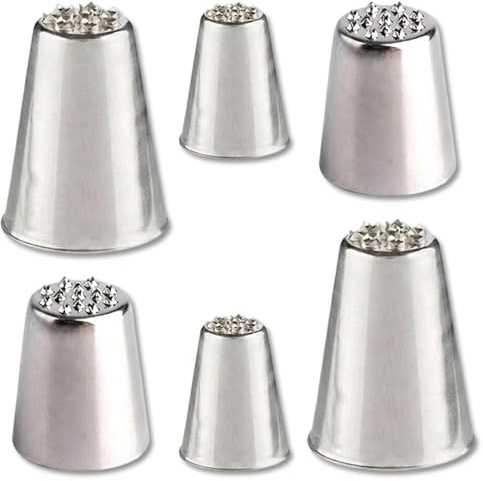 LinCoo 6 Pcs Piping Tips, Grass Piping Nozzle, Stainless SteelGrass Icing Nozzles for Cake Decorating Cream Cookie Cupcake Baking (3 Styles)
