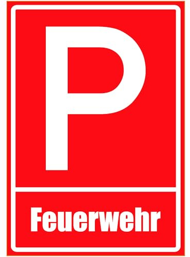 Kiwistar - Parkplatzschild - Feuerwehr - Alu-Verbund kein PVC!