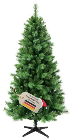 RS Trade Schmaler künstlicher Weihnachtsbaum 1101 Colorado 180 cm Grün mit Metallständer, Christbaum künstlich, Kunsttannenbaum, Klappsystem, schwer entflammbar, einfacher Aufbau, für Allergiker