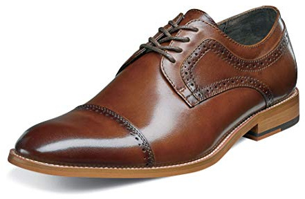 Stacy Adams Men's Dickinson Cap Toe Oxford, Cognac, 13 W US