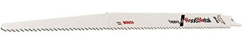Bosch Professional 25x Tigersågblad S 1411 DF Heavy for Wood and Metal (för Trä, Metall, Plast, Längd 300 mm, Tillbehör Tigersåg)
