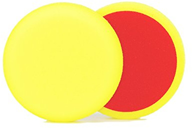 ALCLEAR 558030M_2 558030M Schleifpad, Auto Polierschwämme, medium, Durchmesser : 80x25 mm, gelb, 2er Set, Polierpad polieren Pad Schwamm Autopflege Polierschwamm f. Poliermaschine