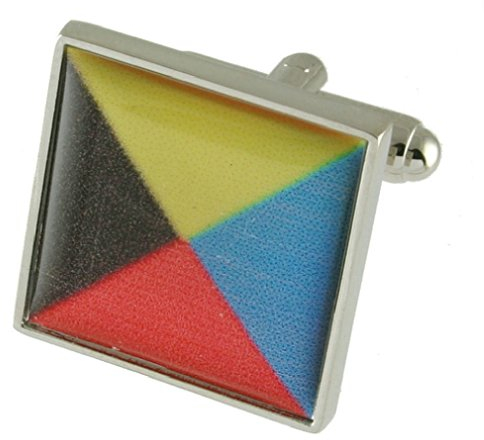 Select Gifts 925 Sterling Silber Alphabet erste Signal Flag Manschettenknöpfe Buchstabe Z