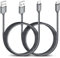 CLEEFUN USB C Cable [1.8m/6ft, 2-Pack], 3A Fast Charging Type-C Charger Cord for Samsung Galaxy S10 S10+ S10e S9+ S9 S20 S21 S22 S23 S24 S25 Plus S8 S8+ Note 9 8 10, iPhone 16 15, Nylon Braided