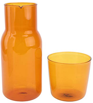 Drinking Glasses Tumblers Water Bottle Cup Set Ice Tea Beverage Cups Glassware for Water Homemade Juice Milk Carafe Beer and Bar Decor Chocolate