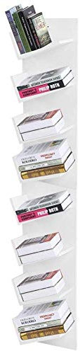 BHBXZZDB Bücherregal CD-Rack 8-stufige Wand-CD-DVD-Medienregale CD-Bücherregale Wandregal anzeigen Buchorganisator für das Home Office 180 33 cm (weiß)