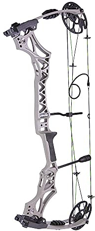 SHARROW 34'' Compoundbogenset Jagdbogen 30-70 lbs Einstellbar Sportbogen Erwachsene Compound Bögen 320 FPS mit Pfeile Bogenschießen Set Rechte Hand für Outdoor Bogen Jagd (Grau+Zubehör)