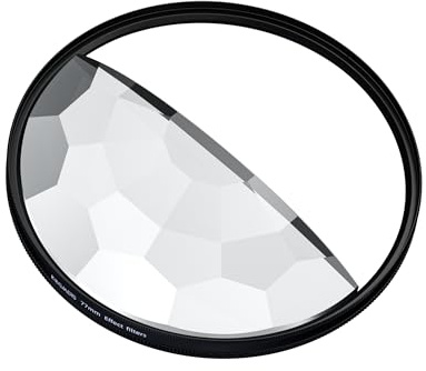 KOGJAERS Split-Kaleidoskop-Objektivfilter, 77 mm, fraktaler Filter, Brechung, Multi-Bild-Kamera-Effektfilter – perfektes Geschenk für Fotografen