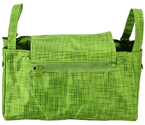 Janzoom Kinderwagen Organizer, Kinderwagentasche Tragbar Langlebig Praktisch Praktisch zum Aufbewahren von Babybedarf(Grün)