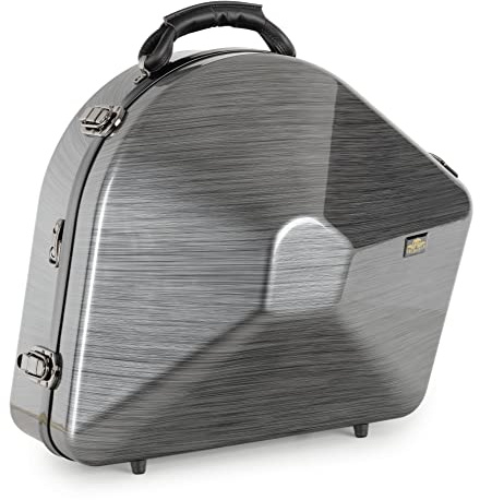 Lechgold Deluxe Koffer für Waldhorn (schraubbar) - Stabiles Formetui für alle gängigen Waldhörner mit abschraubbarem Schallstück - Thermopolsterung - Rucksackgarnitur - Coole Carbon-Optik