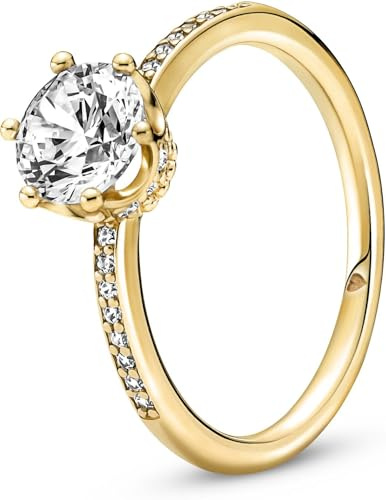 PANDORA SHINE Ring funkelnde Krone gelbvergoldet, Zirkonia 168289C01 48