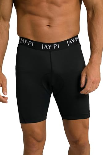 JP 1880 Hommes Grandes Tailles L-8XL Caleçon de Cyclisme Jay-PI, avec Peau de Chamois intégrée Noir 3XL 802612100-3XL