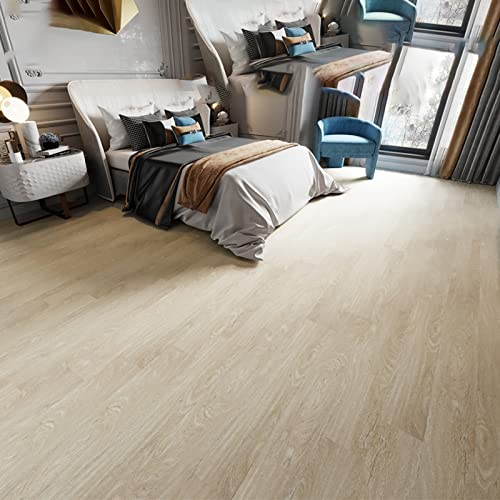 HARICSET Venylbodenbelag klick Vinyl-Fliesen Vinylboden Dielenboden Dünn Fliesen für Fußbodenheizung Wasserdicht(Size:10sqm,Color:9016)