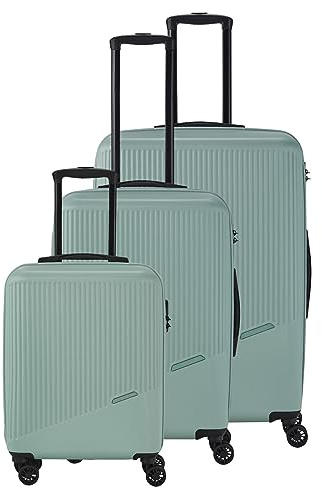Travelite 4-Rad Koffer Set 3 teilig Größen L/M/S, Gepäck Serie Bali: ABS Hartschalen Trolleys mit TSA Kombinationsschloss (Handgepäck Koffer ohne TSA)